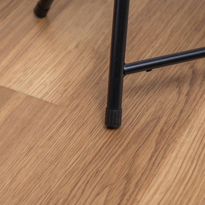 折りたたみ椅子スツール座面高49.5cm合皮クッション座面ブラックフレーム