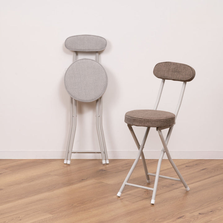 折りたたみ椅子座面高50cm背もたれ付クッション座面