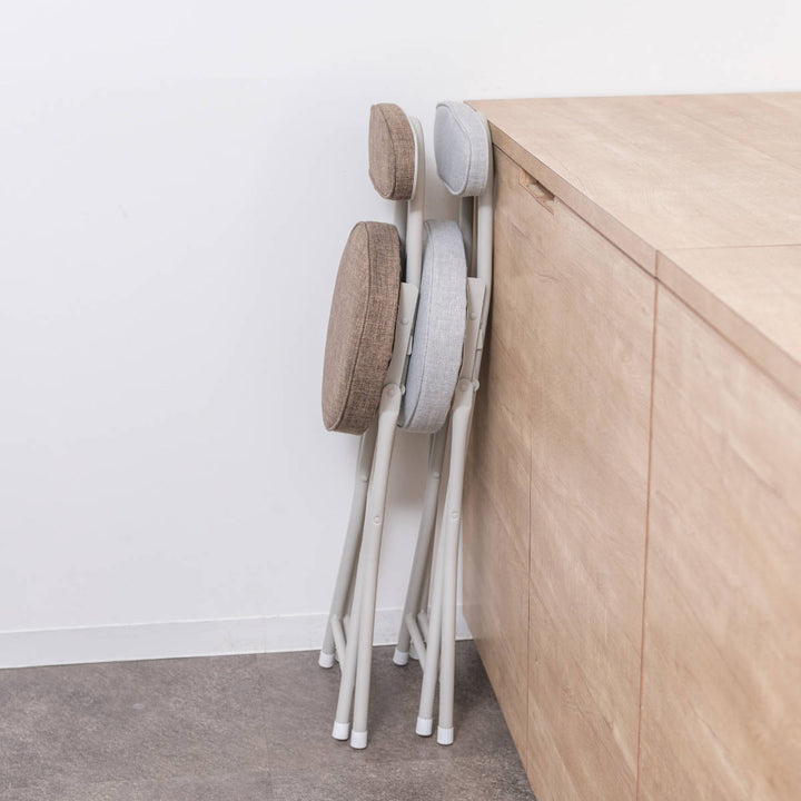 折りたたみ椅子座面高50cm背もたれ付クッション座面