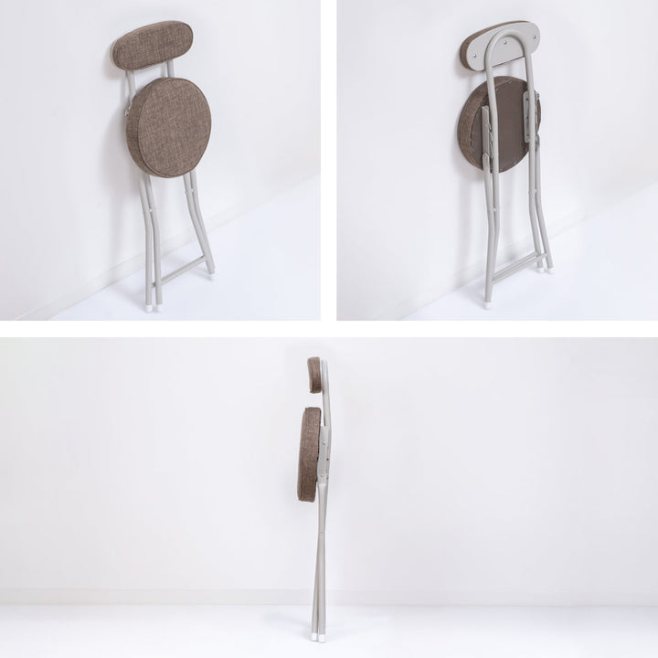 折りたたみ椅子座面高50cm背もたれ付クッション座面