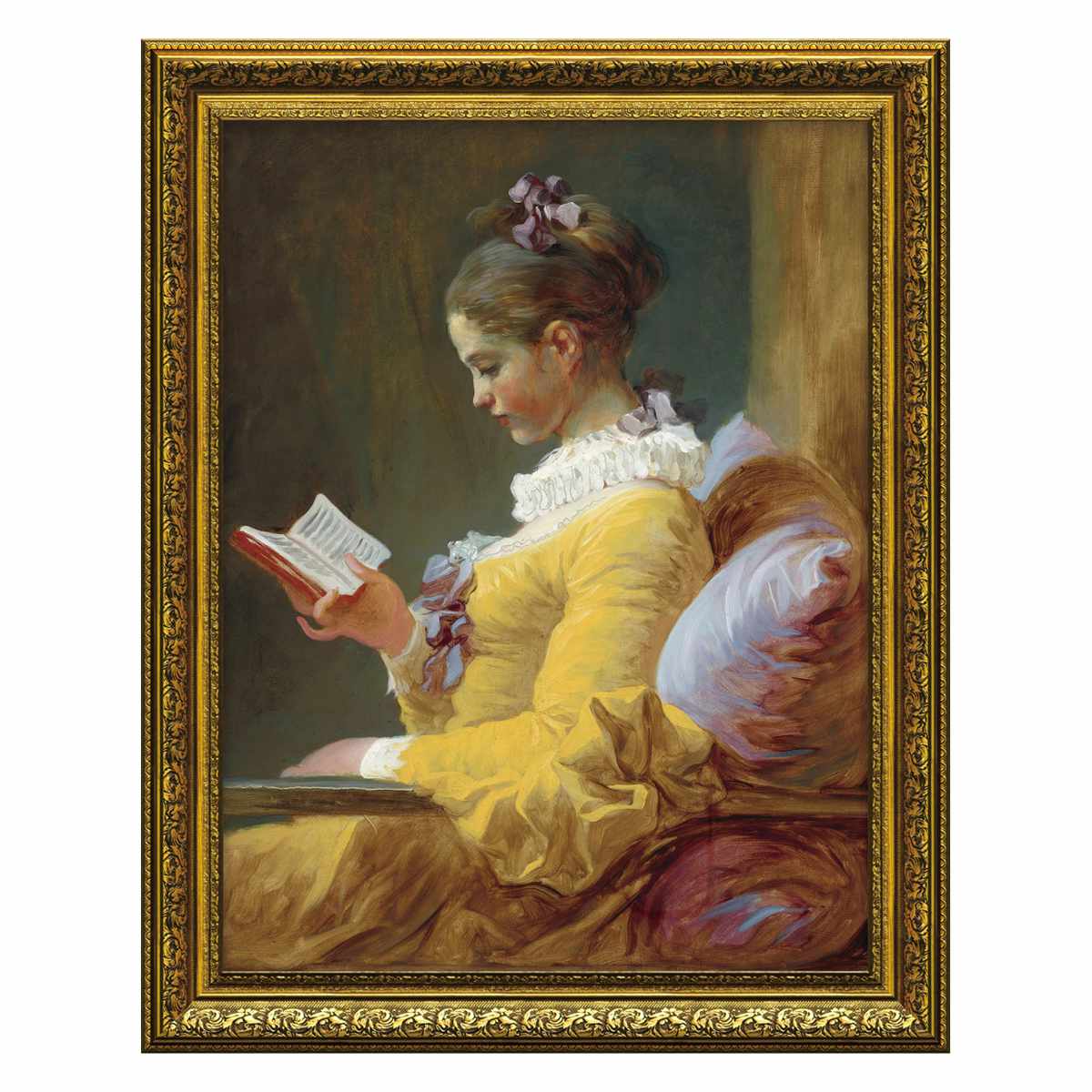 水晶画 フラゴナール 読書する娘 名画 絵画 貴石画 宝石画 アート 壁掛け 水晶画 フラゴナール 読書する娘 名画 絵画 貴石画 宝石画 アート