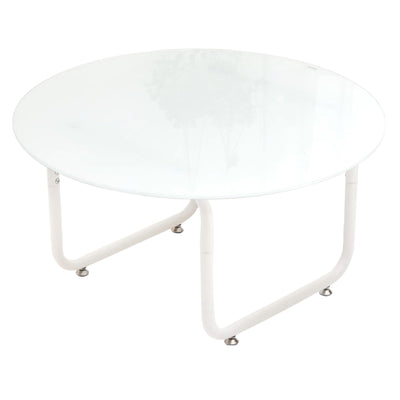 リビングテーブル 円型 直径75cm ガラス天板 ROND