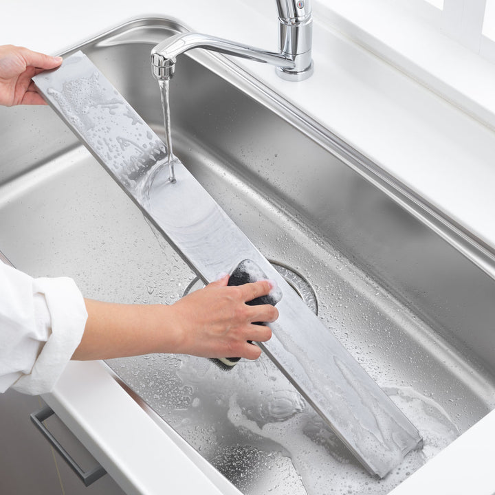 コンロ奥ラック排気口カバー付き