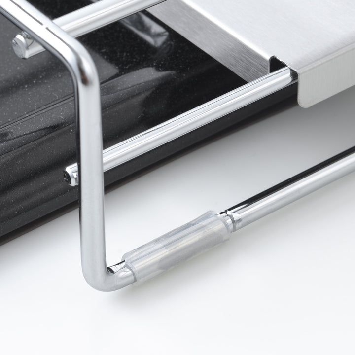 コンロ奥ラック排気口カバー付き