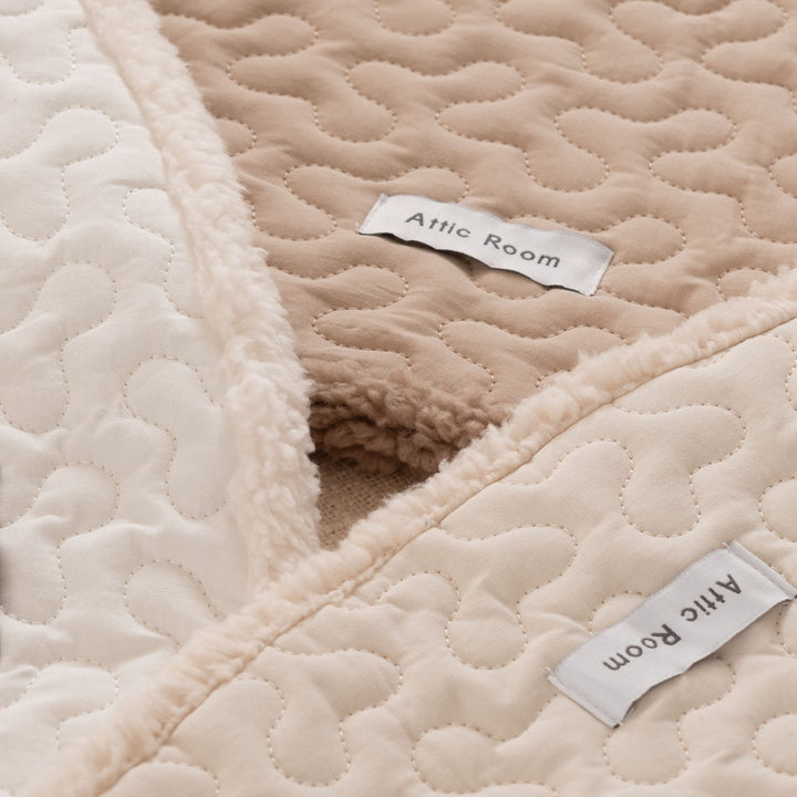 サンドクッションラウンドボア生地ポケットこたつブランケット