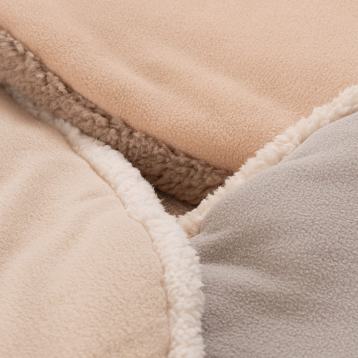 サンドクッションラウンドボア生地ポケットこたつブランケット