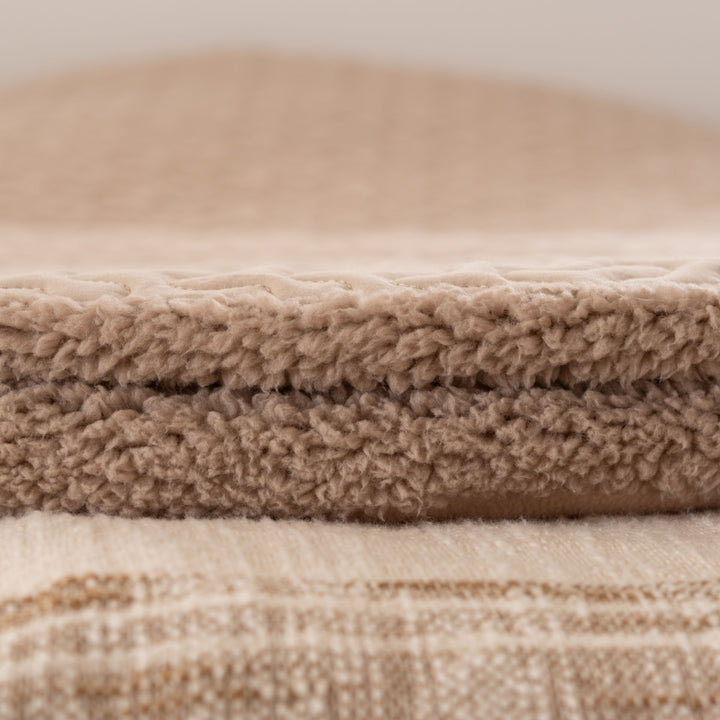 サンドクッションラウンドボア生地ポケットこたつブランケット