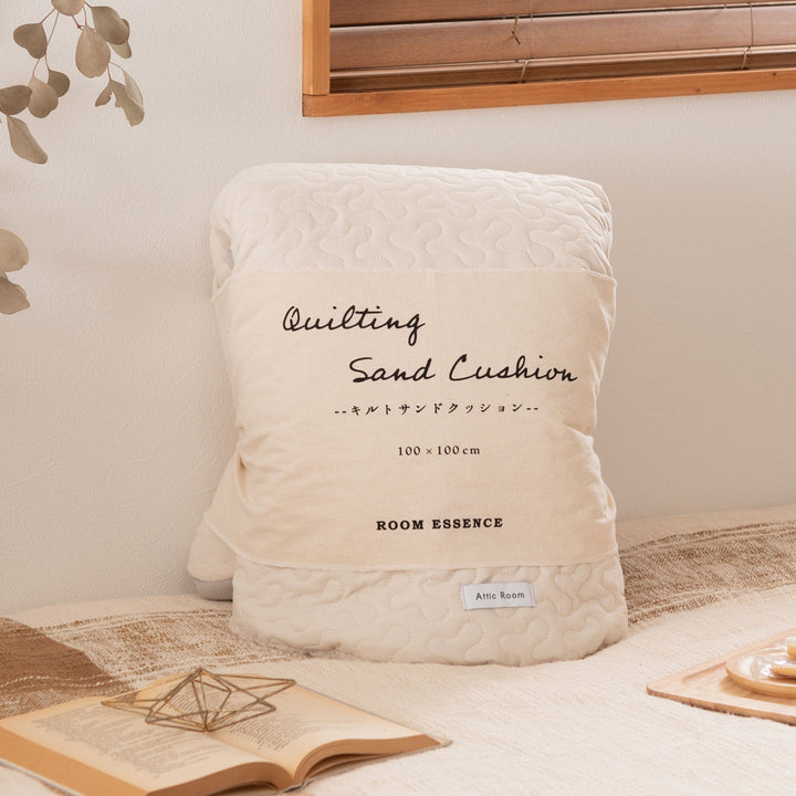 サンドクッションラウンドボア生地ポケットこたつブランケット