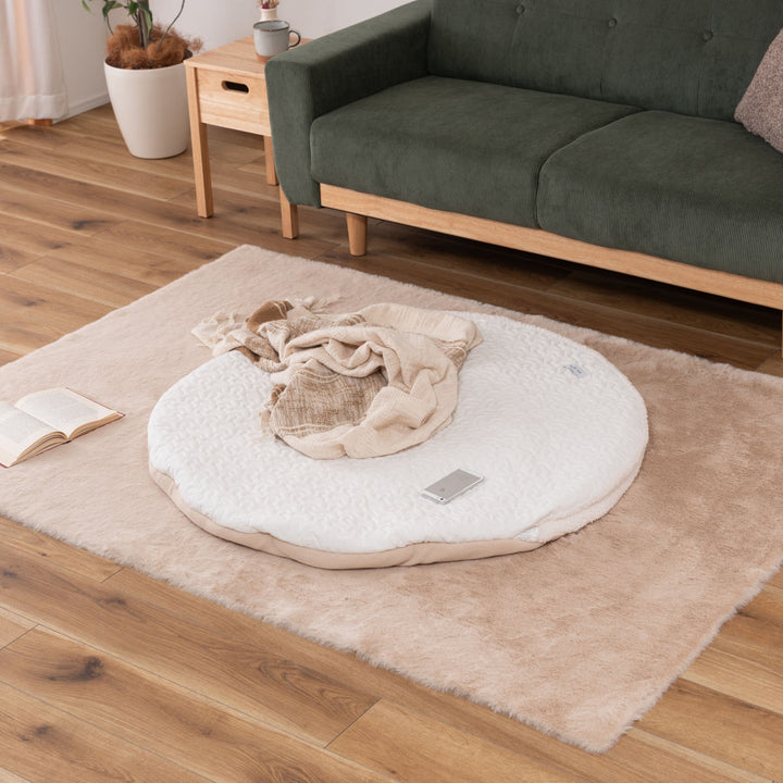 サンドクッションラウンドボア生地ポケットこたつブランケット