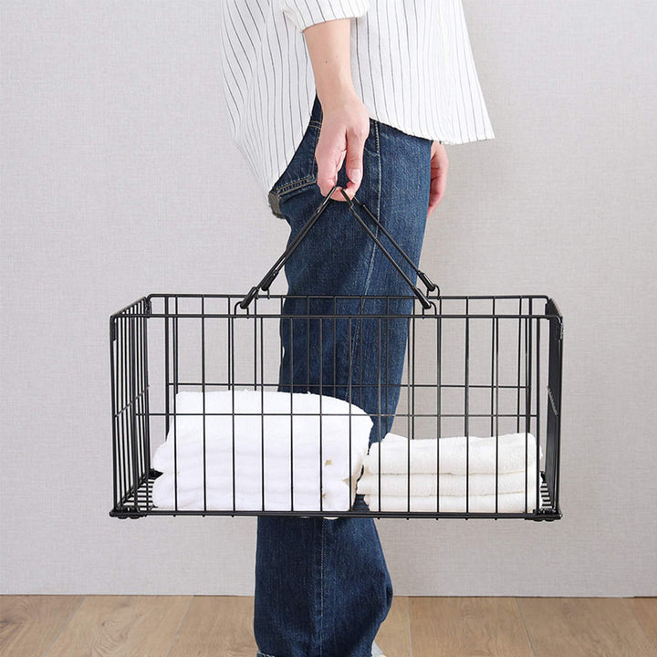 ランドリーワゴン持ち運べるバスケット2段ワゴンランドリーバスケット2段