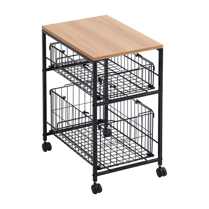 ランドリーワゴン持ち運べるバスケット2段ワゴンランドリーバスケット2段