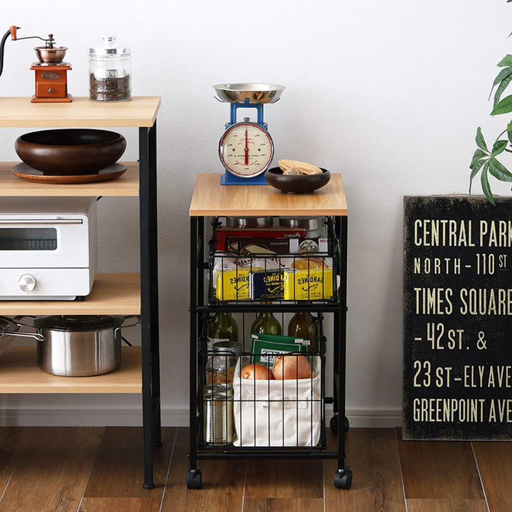 ランドリーワゴン持ち運べるバスケット2段ワゴンランドリーバスケット2段