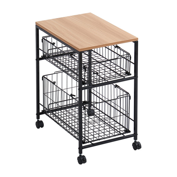 ランドリーワゴン持ち運べるバスケット2段ワゴンランドリーバスケット2段