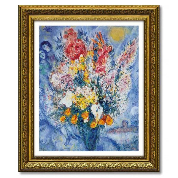 アートパネルマルクシャガール『ブーケドゥフルール』54×64cm