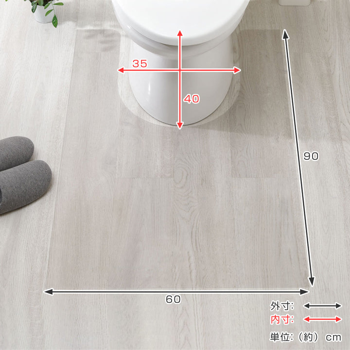 トイレマット透明マット60×90cm日本製