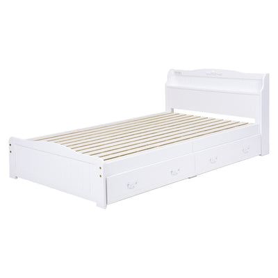 収納付きベッド 小さめ 姫系 ショートセミシングル すのこ