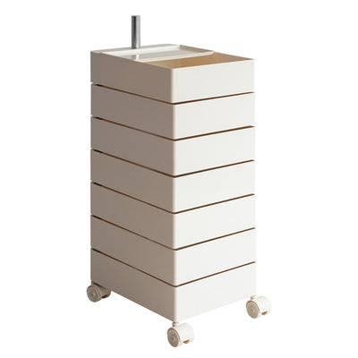 マルチワゴン 幅32cm Pluna（プルーナ） 7段 回転式トレー 完成品