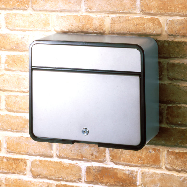 郵便ポストステンレスポストカムロック錠付壁掛