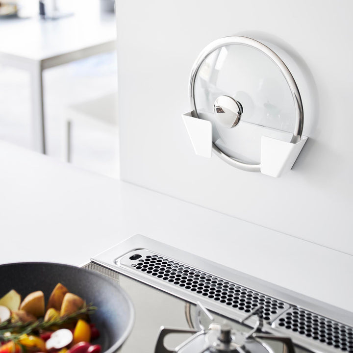 山崎実業Plateフィルムフック鍋蓋ホルダープレートSホワイト