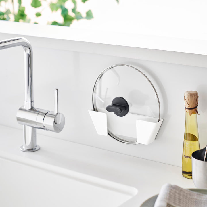 山崎実業Plateフィルムフック鍋蓋ホルダープレートSホワイト