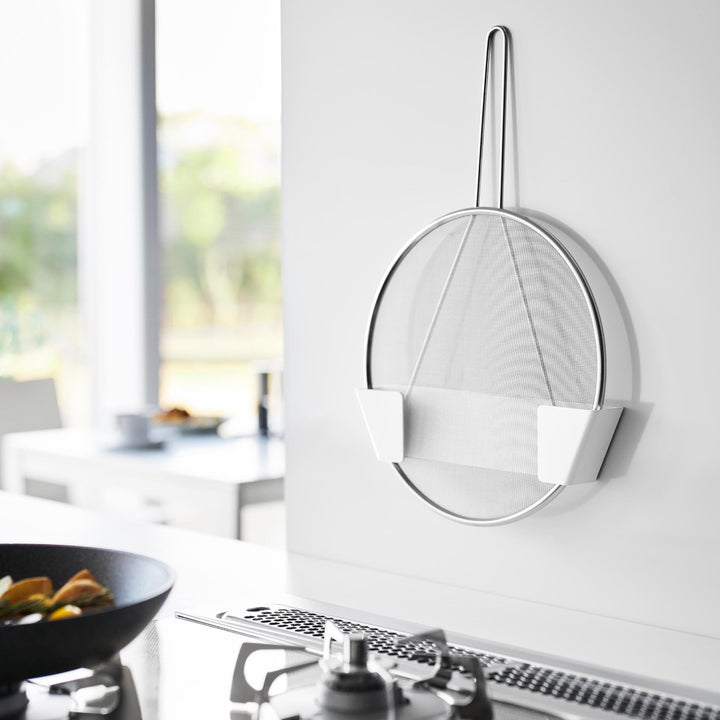 山崎実業Plateフィルムフック鍋蓋ホルダープレートLホワイト