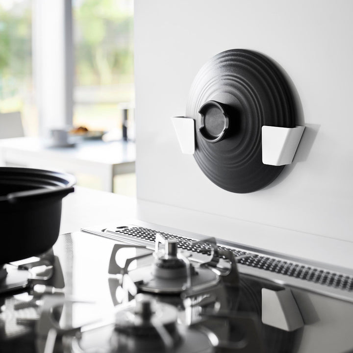 山崎実業Plateフィルムフック鍋蓋ホルダープレートLホワイト