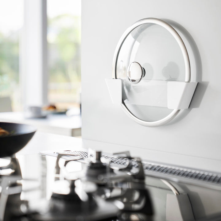 山崎実業Plateフィルムフック鍋蓋ホルダープレートLホワイト