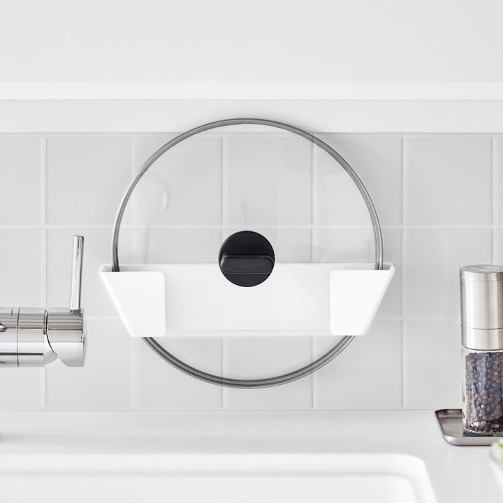 山崎実業Plateフィルムフック鍋蓋ホルダープレートLホワイト