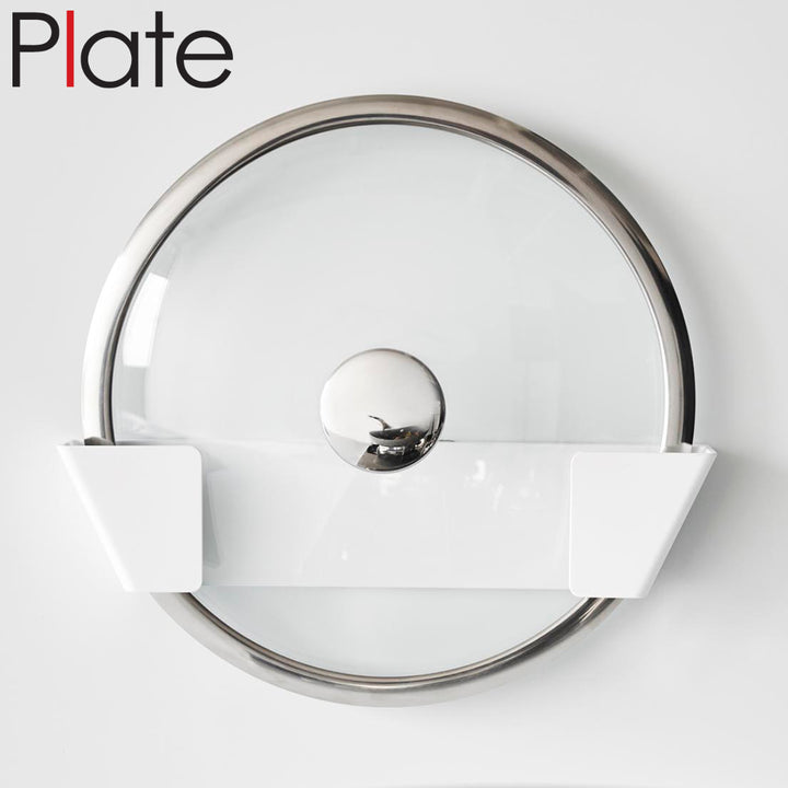 山崎実業Plateフィルムフック鍋蓋ホルダープレートLホワイト
