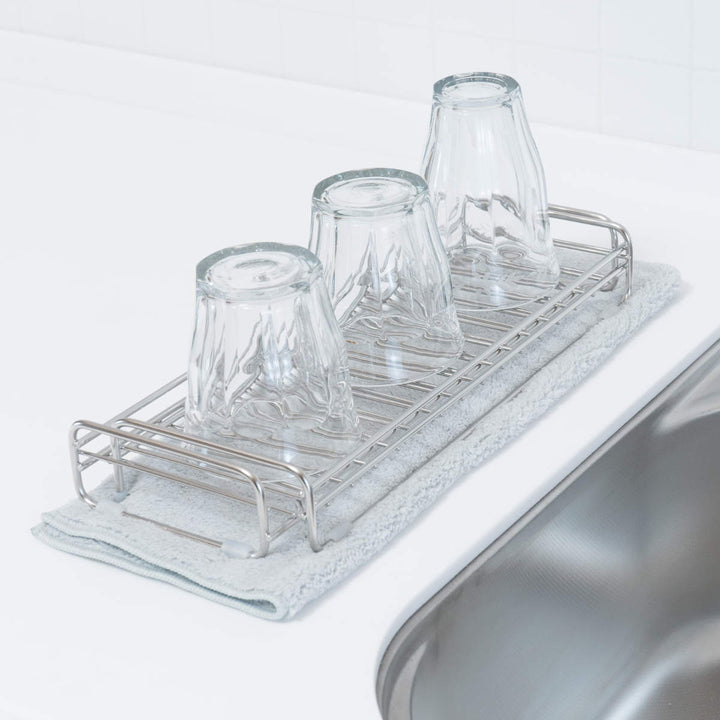 水切りカゴ＆kitコンパクトになる伸縮水切りかご