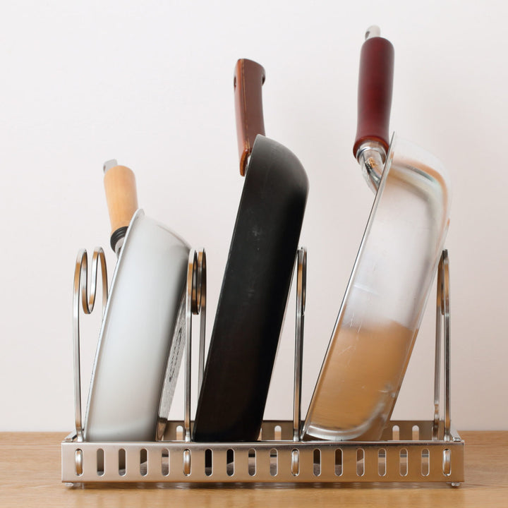 フライパンラック＆kit調節できるフライパンスタンド