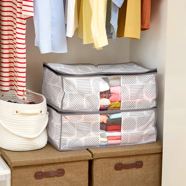 収納袋衣類収納袋北欧柄幅50×奥行35×高さ20cm