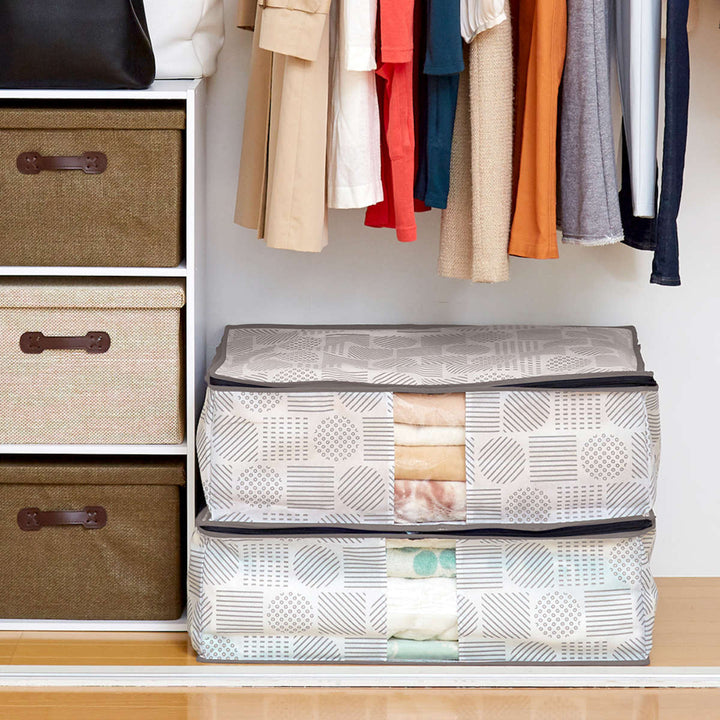 収納袋毛布収納袋北欧柄幅70×奥行53×高さ24cm