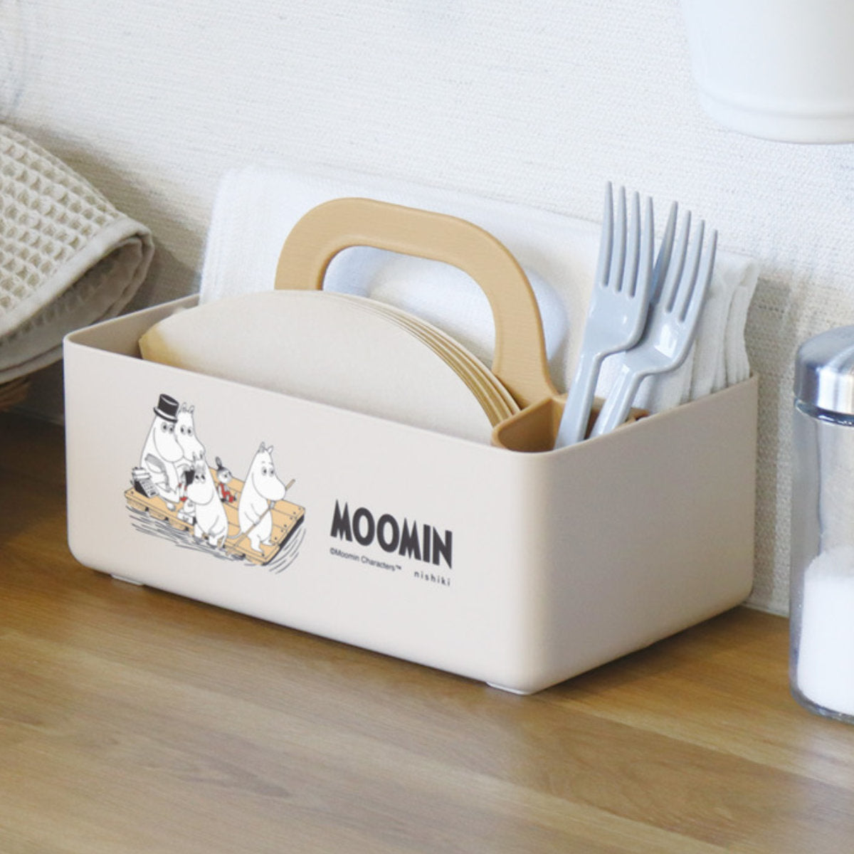 小物入れ MOOMIN tray plywood melamine processing 収納ボックス ミニモッテケース ムーミン 小物入れ 幅20.7×奥行12.5×高