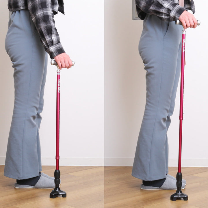 杖自立式伸縮もっちートリプルサスペンションシリコングリップASG-G3