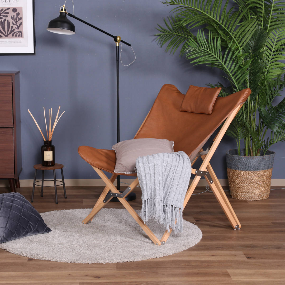 ラウンジチェア 折りたたみ レザー調 – ハウジー