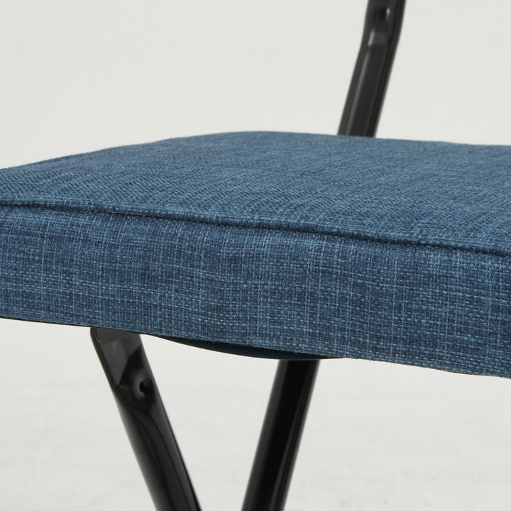 折りたたみ椅子座面高47cm背もたれ付厚座タイプノエル