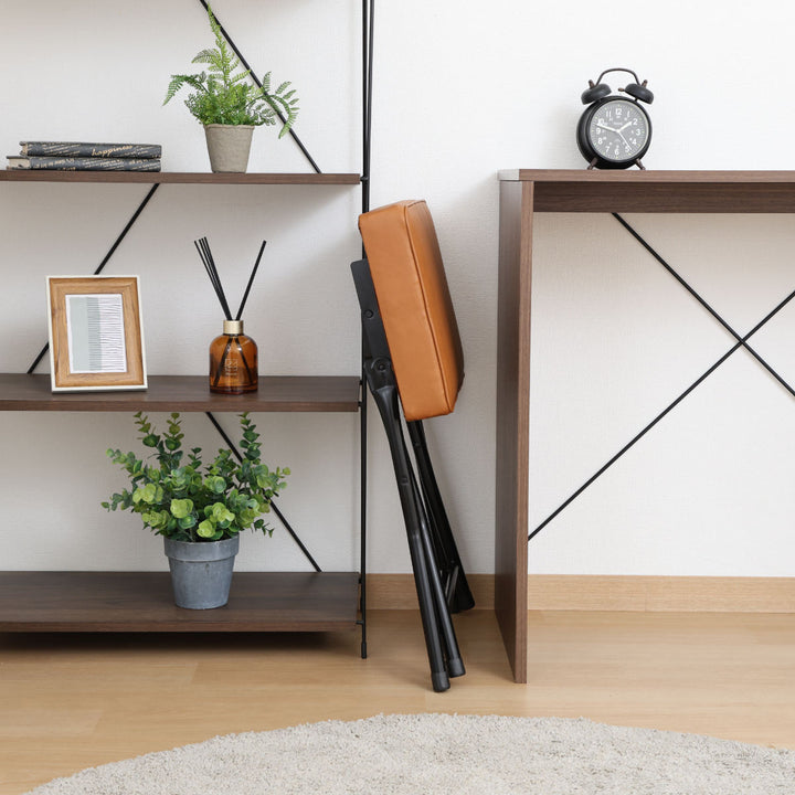 折りたたみ椅子座面高49cmスツールワイドチェアバーディー