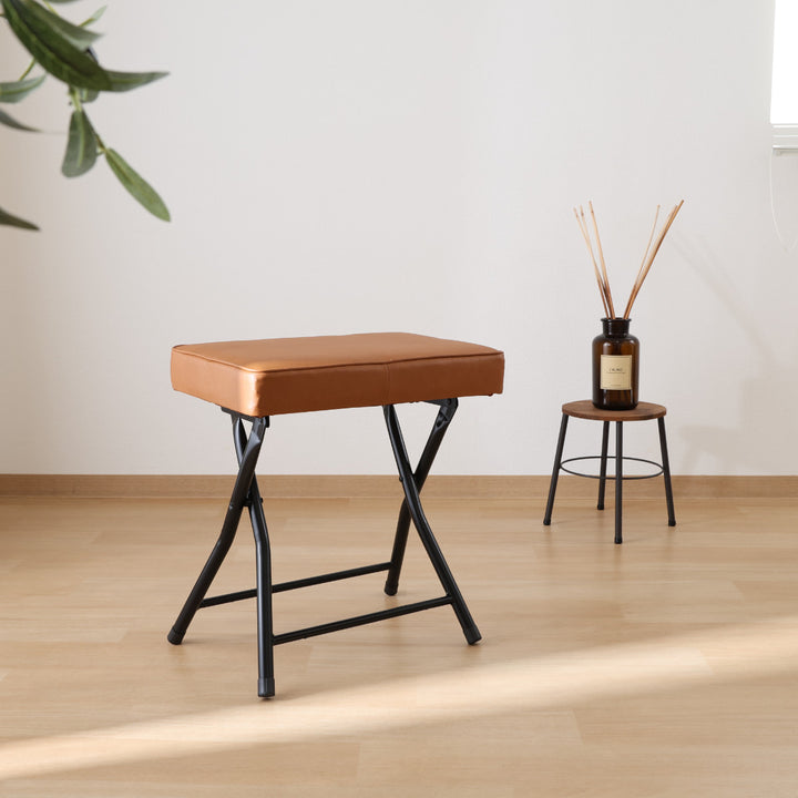 折りたたみ椅子座面高49cmスツールワイドチェアバーディー