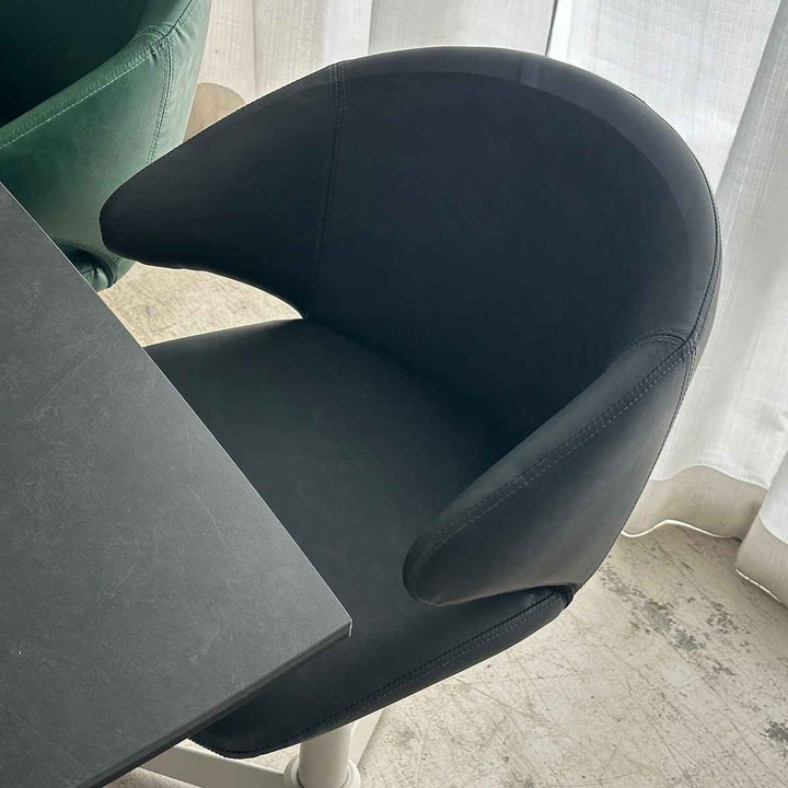 ダイニングチェア昇降式座面高67.5～77.5cmラウンドチェアフラム