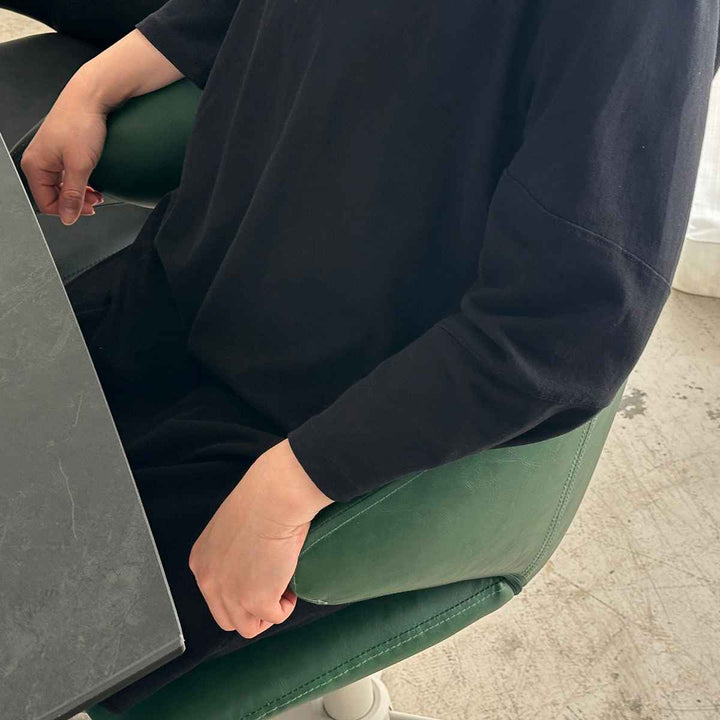 ダイニングチェア昇降式座面高67.5～77.5cmラウンドチェアフラム