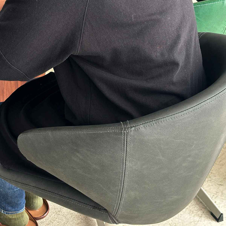 ダイニングチェア昇降式座面高67.5～77.5cmラウンドチェアフラム