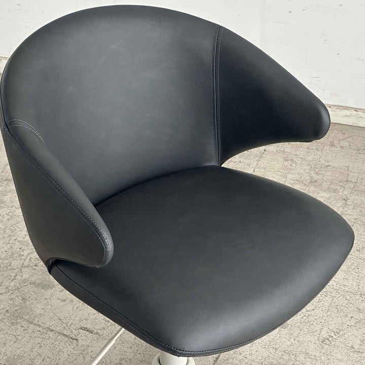 ダイニングチェア昇降式座面高67.5～77.5cmラウンドチェアフラム