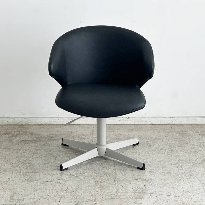 ダイニングチェア昇降式座面高67.5～77.5cmラウンドチェアフラム