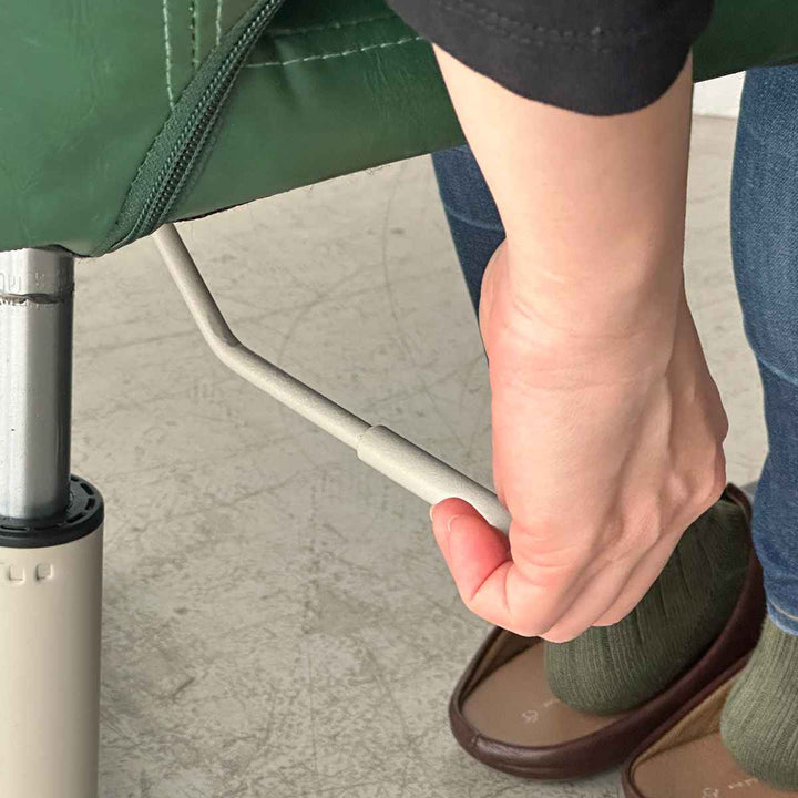 ダイニングチェア昇降式座面高67.5～77.5cmラウンドチェアフラム