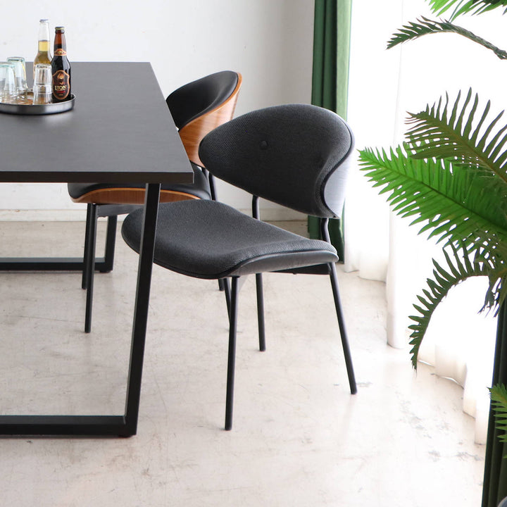 ダイニングチェア座面高44cmファブリック合皮キロDチェア