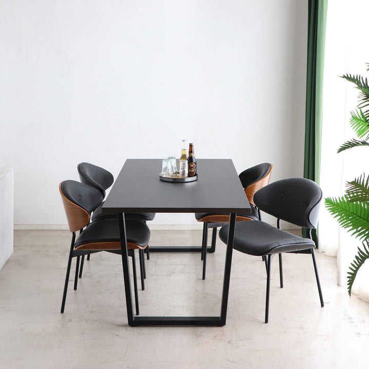 ダイニングチェア座面高44cmファブリック合皮キロDチェア