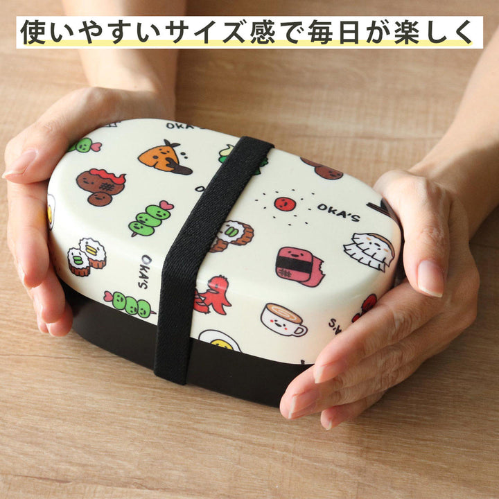 弁当箱570ml2段布貼小判弁当570OKA’S