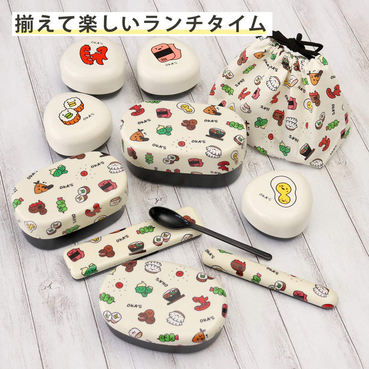 弁当箱830ml2段布貼小判弁当830OKA’S