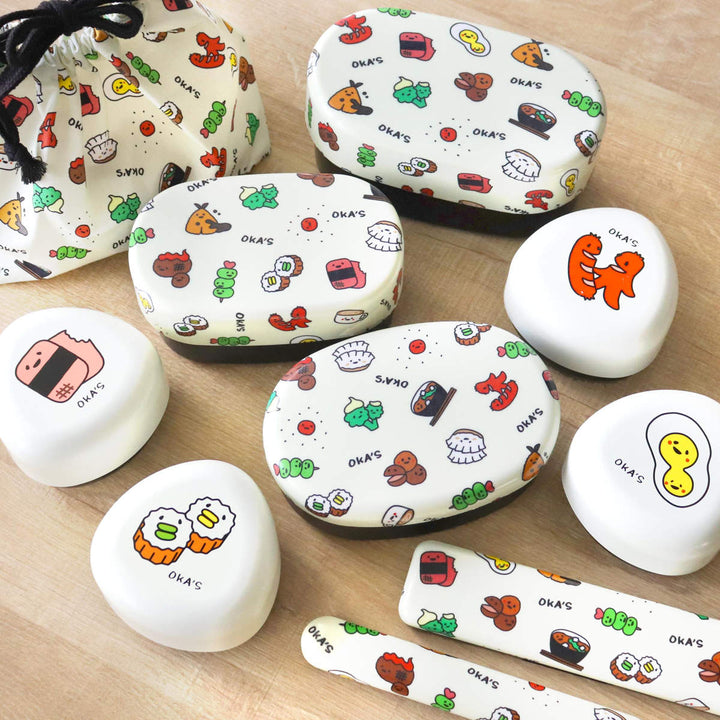 弁当箱830ml2段布貼小判弁当830OKA’S